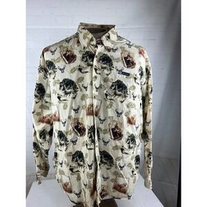 Mens Big and Tall North River Design by Nature Button Up Shirt Long Sleeve Sz 1X
